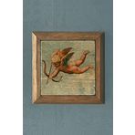 AŞK MELEĞİ-Masif Çerçeveli Taş Tablo-Wall Decor- Oscar Stone Decor 28X28 CM