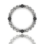Aşk Nazar Huzur Doğal Taş Bileklik (zebra Jasper Lav Taşı)