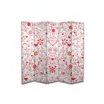 Aşk Temalı Özel Tasarım Paravan Room Divider PRV1046, 180 x 180