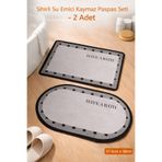 Aşkana 2’li Sihirli Paspas,Su Emici, Kaymaz Tabanlı, Banyo,Duş,Mutfak,Lavabo,Balkon Kapısı (57,5x38 cmX 2)