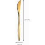 Aşkana 6’lı Altın Rengi Modern Paslanmaz Çelik Yemek Bıçağı,şık Tasarım Kahvaltılık Gold Sürme Bıçağı Seti