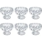Aşkana 6’lı Cam Ayaklı Çerez,tatlı,meyve,dondurma,şekerlik Kase SETI,130 ml
