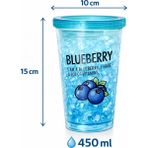 Aşkana Buzlu Kırık Cam Görünümlü Smoothie BARDAĞI,450ML,SIZDIRMAZ Kapaklı Soğuk Içecek Bardağı,bpa Içermez - Mavi