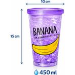 Aşkana Buzlu Kırık Cam Görünümlü Smoothie BARDAĞI,450ML,SIZDIRMAZ Kapaklı Soğuk Içecek Bardağı,bpa Içermez - Mor