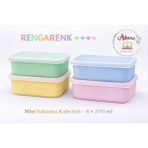 Aşkana Mini Saklama Kabı 4’lü Set 250 ml Bpa Free Pembe Mavi Sarı Yeşil,Bebek Ek Gıda Kabı Beslenme Çantası Ofis Için Buzluğa Uygun - 4lü Paket