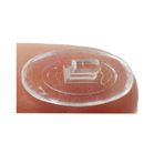 ASKANA Optik Silikon Oval Şekilli Burun Pedleri Nosepads Model #2 Okuma Reçeteli Gözlük Güneş Gözlüğü - 15 mm / ~ 0,6 '' Oval Push in (5 Çift)