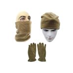 Asker Kolisi 3'Lü Bere Boyunluk Eldiven Seti - Polar Set - Asker Malzemeleri Standart