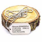 Asker Künyesi Paslanmaz Çelik Kolye Zincir 6018603543507
