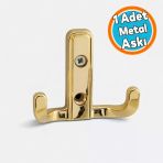 Askı Gold Altın Dolap Askılık Duvar Askılığı Vestiyer Mutfak Elbise Kıyafet Askısı (1 Adet)