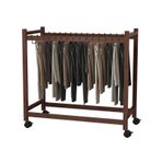 Askı İstifleyici, 15 Pantolon Askılı Tekerlekli Askı Düzenleyici Raf, Perakende Mağazalar ve Çamaşırhane Odaları için Yerden Tasarruflu Giysi Depolama Çözümü (75x37x80cm, Renk 1)