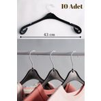 Askıcı 10lu Plastik Elbise Askısı Geniş