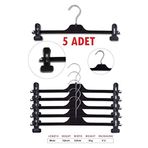 Askıcı 5 Adet Plastik Mandallı Yetişkin Elbise Askısı Döner Başlıklı Kıyafet Askı 38 Cmaa-olg75757471312321