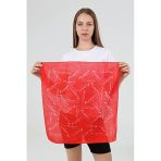 Askıcı Atatürk Imzalı Kare Bandana Fular- %100 Cotton Kırmızı