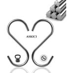 Askıcı Metal Çok Amaclı Kullanılabilir S Kanca Askı 10 Lu - Gri