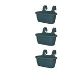 Askılı Balkon Saksısı Bahçe Saksısı Orta Boy Saksı 6 Litre 3 Adet 37x27x25 Lacivert
