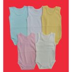 Askılı Basic Bisiklet Yaka Atlet Çıtçıtlı Badi 5li Paket 0-48 Ay - 9 - 12 Ay - Beyaz - Krem