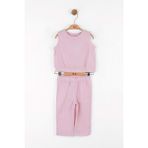 Askılı Bluz Pantolon Takım Pembe - 1 Yaş