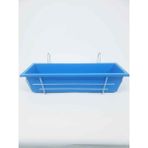 Askılı Çiçek Saksı Balkonluk Metal Mavi