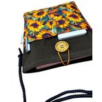 Askılı - Kitap Çantası/Tablet Çantası/Ebook Çantası/Book Sleeve/Tablet Sleeve – Çıkarılabilir Askı, Çok Amaçlı Çanta (Ayçiçekleri, Günebakan, Sunflowers)