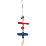Askılı Renkli Boncuklu ve Dikdörtgen Kuş Oyuncağı 5-20 cm - Çok Renkli