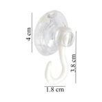 Askılı Vantuz Öpücük 4 Cm 12 Adet Büyük Kancalı Cam Vantuzu Pvc Vantuz Mutfak Banyo Pencere Ve Kapı Camı Vantuzu Şeffaf