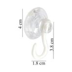 Askılı Vantuz Öpücük 4 Cm 6 Adet Büyük Kancalı Cam Vantuzu Pvc Vantuz Mutfak Banyo Pencere Ve Kapı Camı Vantuzu Şeffaf