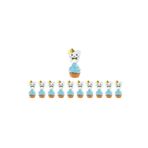 aşkın concept ilk Diş Mavi Temalı Varaklı Parti Cupcake Kürdanı 10'lu