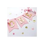 aşkın concept One Yazılı 1 Yaş Açılır Yazı Banner Pembe Üzeri Gold