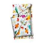 Aşkın Parti Evi 145x100cm Zoo Sıvı Geçirmez Mama Sandalyesi Altı Için Yer Örtüsü, Masa Örtüsü, Makinada Yıkanabilir