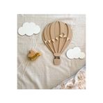 AŞKTOPLARIM Boyanabilir Çocuk Bebek Odası Duvar Dekoru Ahşap Uçan Balon Bebek Hediyelik Aksesuar