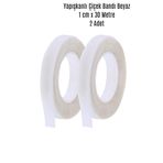 ASL ArtPaper Yapışkanlı Beyaz Çiçek Maskeleme ve Sarma Bandı 1 cm x 30 Metre - 2 Adet