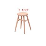 Asl Home Ahşap Tabure Hamtabure 45Cm 2 Adet