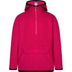 ASL Kids Colors Çocuk Polar Kanguru Cepli Ceket Kapşonlu Yarım Fermuarlı Sweatshirt Koyu Pembe - 6 - 7 Yaş