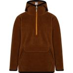 ASL Kids Colors Çocuk Polar Yarım Fermuarlı Kapşonlu Kanguru Cep Sweatshirt Lacivert Unisex - Kahverengi - 12 - 13 Yaş