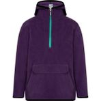 ASL Kids Colors Çocuk Polar Yarım Fermuarlı Kapşonlu Kanguru Cep Sweatshirt Lacivert Unisex - Mor - 8 - 9 Yaş