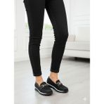 Asl Shoes Store Rtopedik Tabanlı Kaydırmaz Tokalı Günlük Yumuşak Klasik Kadın Babet Ayakkabısı - Siyah