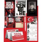 Asla Vazgeçme - Ayraç - Kartpostal - Poster - Cendere - 2026 Ajanda Kalpaklı - Ay Yıldız Duvar Takvimi - Masa Takvimi