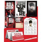 Asla Vazgeçme - Ayraç - Kartpostal - Poster - Cendere - 2026 Ajanda Komutan - Kalpaklı Ahşap Duvar Takvimi - Masa Takvimi