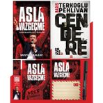 Asla Vazgeçme - Ayraç - Kartpostal - Poster - Cendere - Atatürk İmza Baskılı Kalem