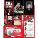 Asla Vazgeçme - Ayraç - Kartpostal - Poster - Deniz Gezmiş - 2026 Ajanda Kalpaklı - Ay Yıldız Duvar Takvimi - Masa Takvimi