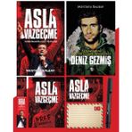 Asla Vazgeçme - Ayraç - Kartpostal - Poster - Deniz Gezmiş - Atatürk İmza Baskılı Kalem