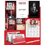 Asla Vazgeçme - Ayraç - Kartpostal - Poster - Gaslight - 2026 Ajanda İstikbal - İstikbal Ahşap Duvar Takvimi - Masa Takvimi