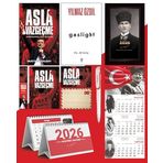 Asla Vazgeçme - Ayraç - Kartpostal - Poster - Gaslight - 2026 Ajanda Kalpaklı - Ay Yıldız Duvar Takvimi - Masa Takvimi