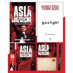 Asla Vazgeçme - Ayraç - Kartpostal - Poster - Gaslight - Atatürk İmza Baskılı Kalem