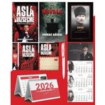 Asla Vazgeçme - Ayraç - Kartpostal - Poster - Havala - 2026 Ajanda Komutan - Gazi Duvar Takvimi - Masa Takvimi