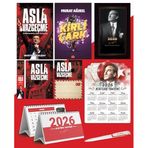 Asla Vazgeçme - Ayraç - Kartpostal - Poster - Kirli Çark - 2026 Ajanda İstikbal - İstikbal Ahşap Duvar Takvimi - Masa Takvimi