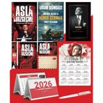 Asla Vazgeçme - Ayraç - Kartpostal - Poster - Müjdat Gezenle Kürek Çekmek - 2026 Ajanda İstikbal - İstikbal Ahşap Duvar Takvimi - Masa Takvimi