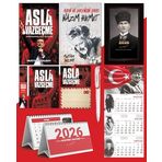 Asla Vazgeçme - Ayraç - Kartpostal - Poster - Nazım Hikmet - 2026 Ajanda Kalpaklı - Ay Yıldız Duvar Takvimi - Masa Takvimi