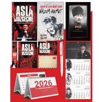 Asla Vazgeçme - Ayraç - Kartpostal - Poster - Nazım Hikmet - 2026 Ajanda Komutan - Gazi Duvar Takvimi - Masa Takvimi