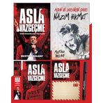 Asla Vazgeçme - Ayraç - Kartpostal - Poster - Nazım Hikmet - Atatürk İmza Baskılı Kalem